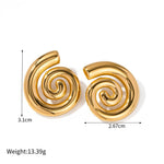 Twisted Spiral Chunky Hoop Earrings – Waterproof 18K Gold Plated Earrings | Ezra Gems