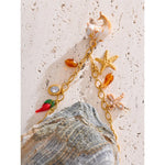 Shell Resin Ocean Charm Pendant Necklace – Waterproof 18K Gold Plated Necklace | Ezra Gems