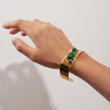 Tiger Eye Stone Hollow Bracelet – Waterproof 18K Gold Plated Bracelet | Ezra Gems