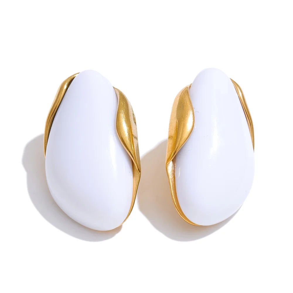 Resin Geometric Stud Earrings