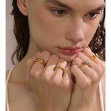 Square Gemstone Gold Ring