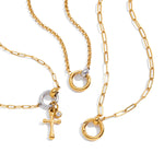 Circle Cross Pendant Necklace – Waterproof 18K Gold Plated Necklace | Ezra Gems