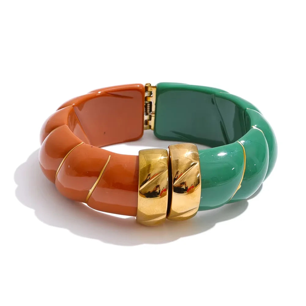 Resin Wide Statement Bangle