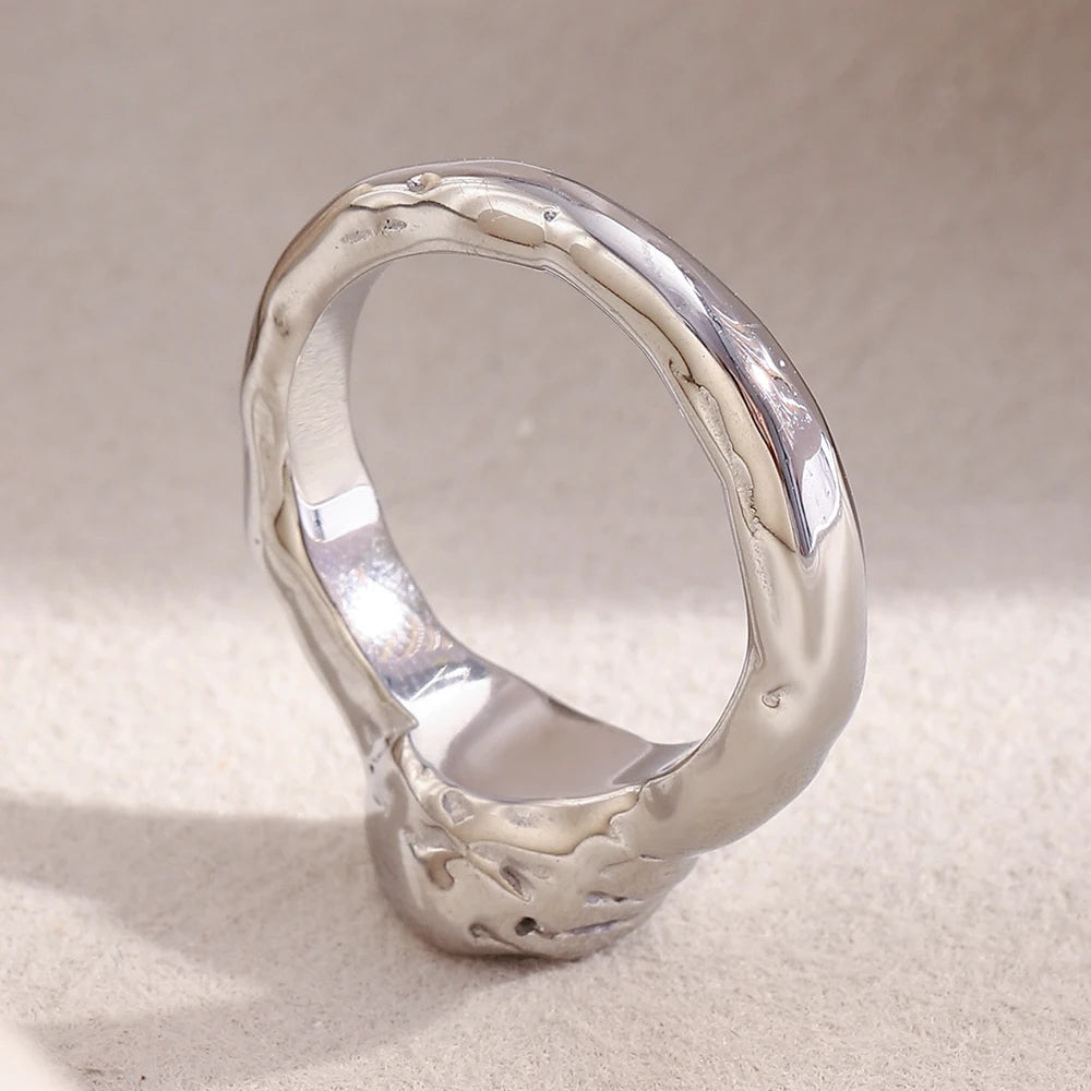 Champagne Zircon Thin Band Ring – Waterproof 18K Gold Plated Ring | Ezra Gems