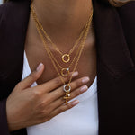 Circle Cross Pendant Necklace – Waterproof 18K Gold Plated Necklace | Ezra Gems