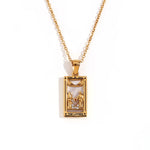 Tarot Card Pendant Necklace – Waterproof 18K Gold Plated Necklace | Ezra Gems