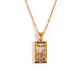 Tarot Card Pendant Necklace – Waterproof 18K Gold Plated Necklace | Ezra Gems