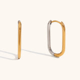 Long O-Shaped Hoop Earrings – Waterproof 18K Gold Plated Earrings | Ezra Gems