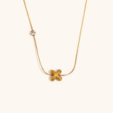 Sparkling Zircon Initial Necklace