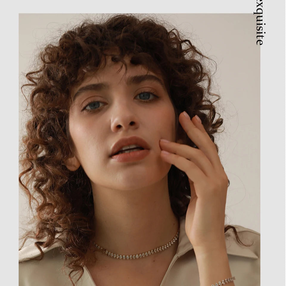 Clear Gemstone Tennis Necklace