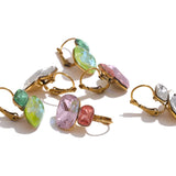 Crystal Candy Stud Earrings – Waterproof 18K Gold Plated Earrings | Ezra Gems