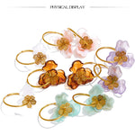 Resin Flower Charm Hoop Earrings – Waterproof 18K Gold Plated Earrings | Ezra Gems