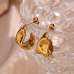 Geometric Trapezoid Creole Hoop Earrings – Waterproof 18K Gold Plated Earrings | Ezra Gems