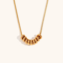 Two-Tone Beans Pendant Necklace – Waterproof 18K Gold Plated Necklace | Ezra Gems