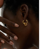 Star Moon Heart Huggie Hoop Earrings