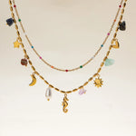 Seahorse Layered Ocean Necklace – Waterproof 18K Gold Plated Necklace | Ezra Gems