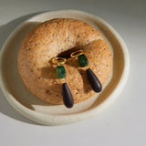 Wooden Water Drop Resin Earrings – Waterproof 18K Gold Plated Earrings | Ezra Gems
