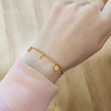 Letter Star Pendant Bracelet