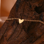 Mini Heart Chain Bracelet – Waterproof 18K Gold Plated Bracelet | Ezra Gems