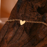 Mini Heart Chain Bracelet – Waterproof 18K Gold Plated Bracelet | Ezra Gems