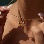 Heart Star Zircon Charm Necklace – Waterproof 18K Gold Plated Necklace | Ezra Gems