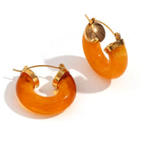 Acrylic Round Tube Hoop Earrings