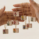 Porcelain Book Locket Necklace