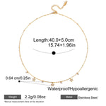 Delicate Zircon Star Necklace – Waterproof 18K Gold Plated Necklace | Ezra Gems