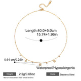 Delicate Zircon Star Necklace – Waterproof 18K Gold Plated Necklace | Ezra Gems