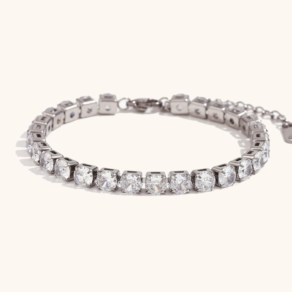 AAA Zircon Tennis Jewelry – Waterproof 18K Gold Plated Necklace and Bracelet | Ezra Gems