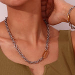 Punk Paperclip O-Chain Necklace – Waterproof 18K Gold Plated Necklace | Ezra Gems