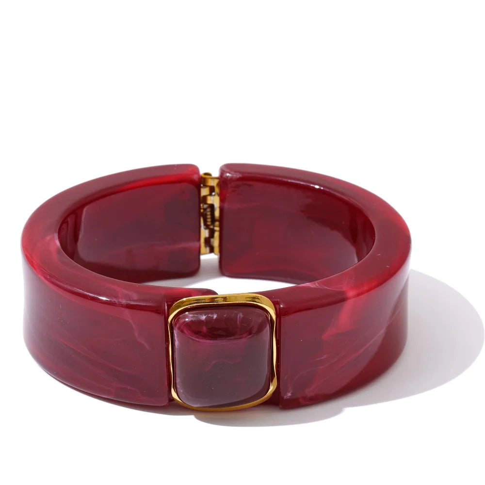 Acrylic Thick Bangle Bracelet