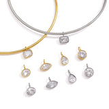Zircon Charm Rigid Collar Necklace – Waterproof 18K Gold Plated Necklace | Ezra Gems