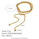 Multi-Layer Square Pearl Necklace – Waterproof 18K Gold Plated Necklace | Ezra Gems
