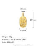 Constellation Square Pendant Necklace – Waterproof 18K Gold Plated Necklace | Ezra Gems