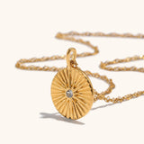 Star Glow Ray Pendant Necklace – Waterproof 18K Gold Plated Necklace | Ezra Gems