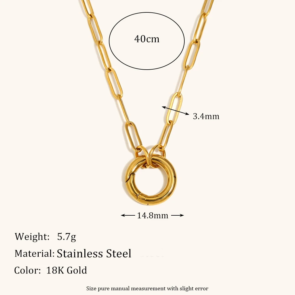 DIY O-Spring Buckle Chain Necklace