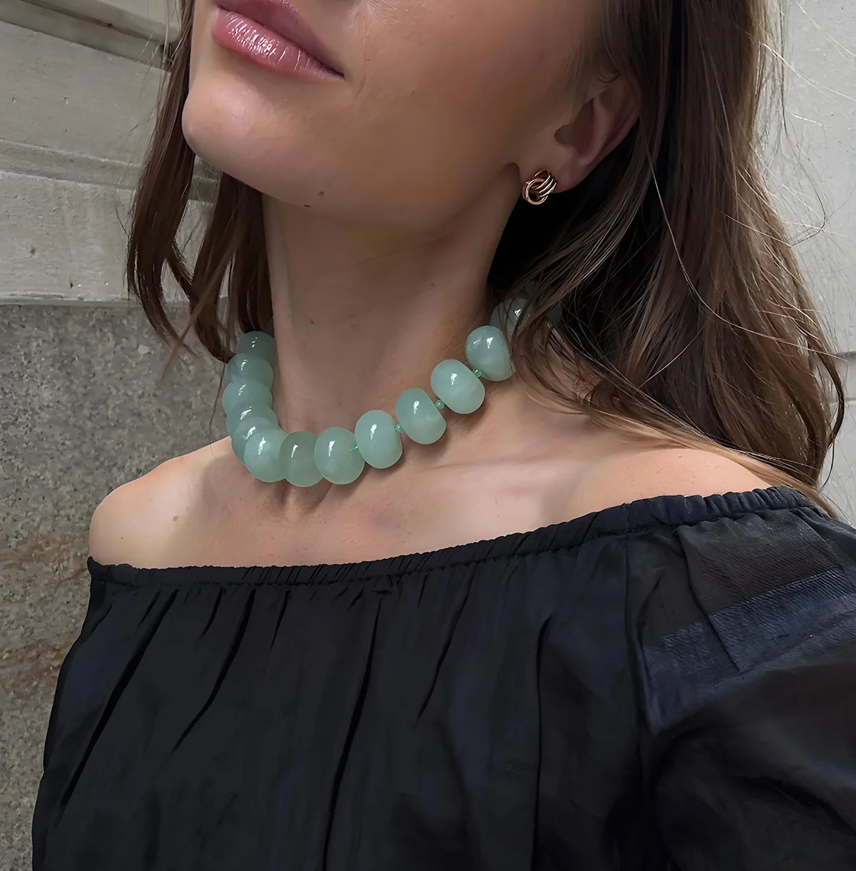 Dopamine Resin Bead Necklace – Waterproof 18K Gold Plated Necklace | Ezra Gems