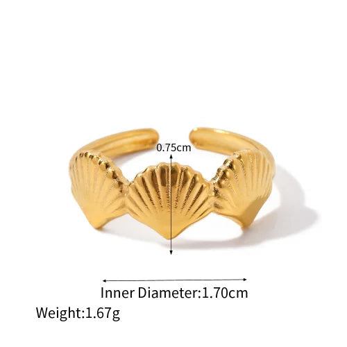 Mixed Link Open Stacking Ring – Waterproof 18K Gold Plated Ring | Ezra Gems