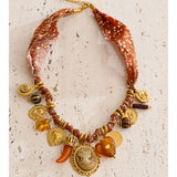 Resin Heart Flower Braided Cord Necklace – Waterproof 18K Gold Plated Necklace | Ezra Gems