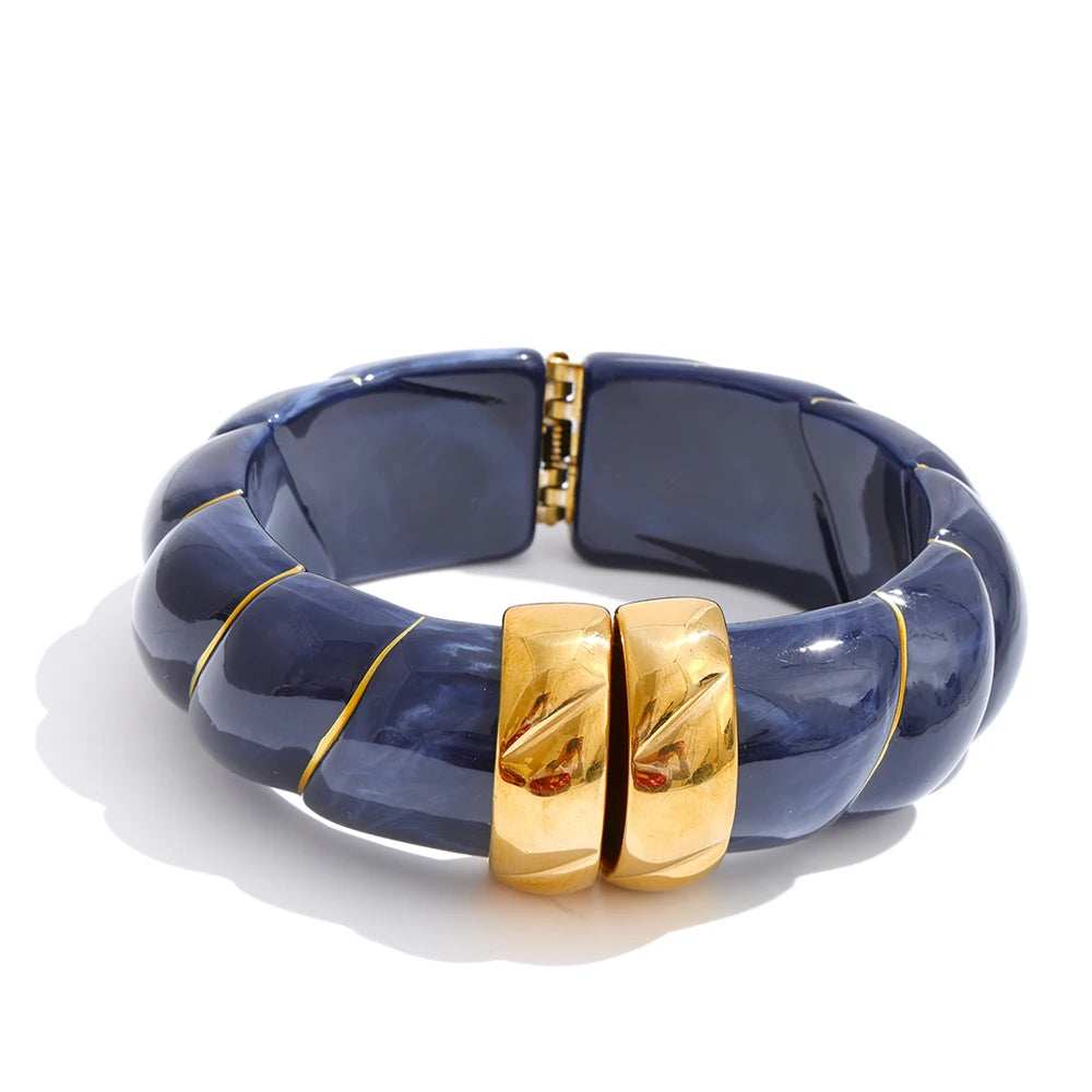 Resin Wide Statement Bangle