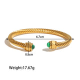 Natural Stone Turquoise Cuff Bracelet