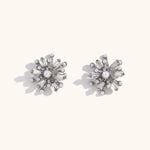 Hiphop Pearl Zircon Earrings – Waterproof 18K Gold Plated Earrings | Ezra Gems