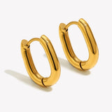 Mini O-Shape Huggie Hoop Earrings – Waterproof 18K Gold Plated Earrings | Ezra Gems