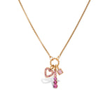 Pink Zirconia Heart Pendant Necklace – Waterproof 18K Gold Plated Necklace | Ezra Gems