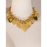 Heart Charm Pendant Necklace – Waterproof 18K Gold Plated Necklace | Ezra Gems
