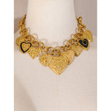 Heart Charm Pendant Necklace – Waterproof 18K Gold Plated Necklace | Ezra Gems