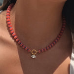 Candy Stone Beaded Zircon Pendant Necklace – Waterproof 18K Gold Plated Necklace | Ezra Gems