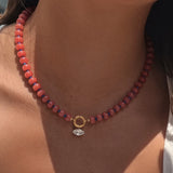 Candy Stone Beaded Zircon Pendant Necklace – Waterproof 18K Gold Plated Necklace | Ezra Gems