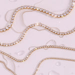 AAA Zircon Tennis Jewelry – Waterproof 18K Gold Plated Necklace and Bracelet | Ezra Gems